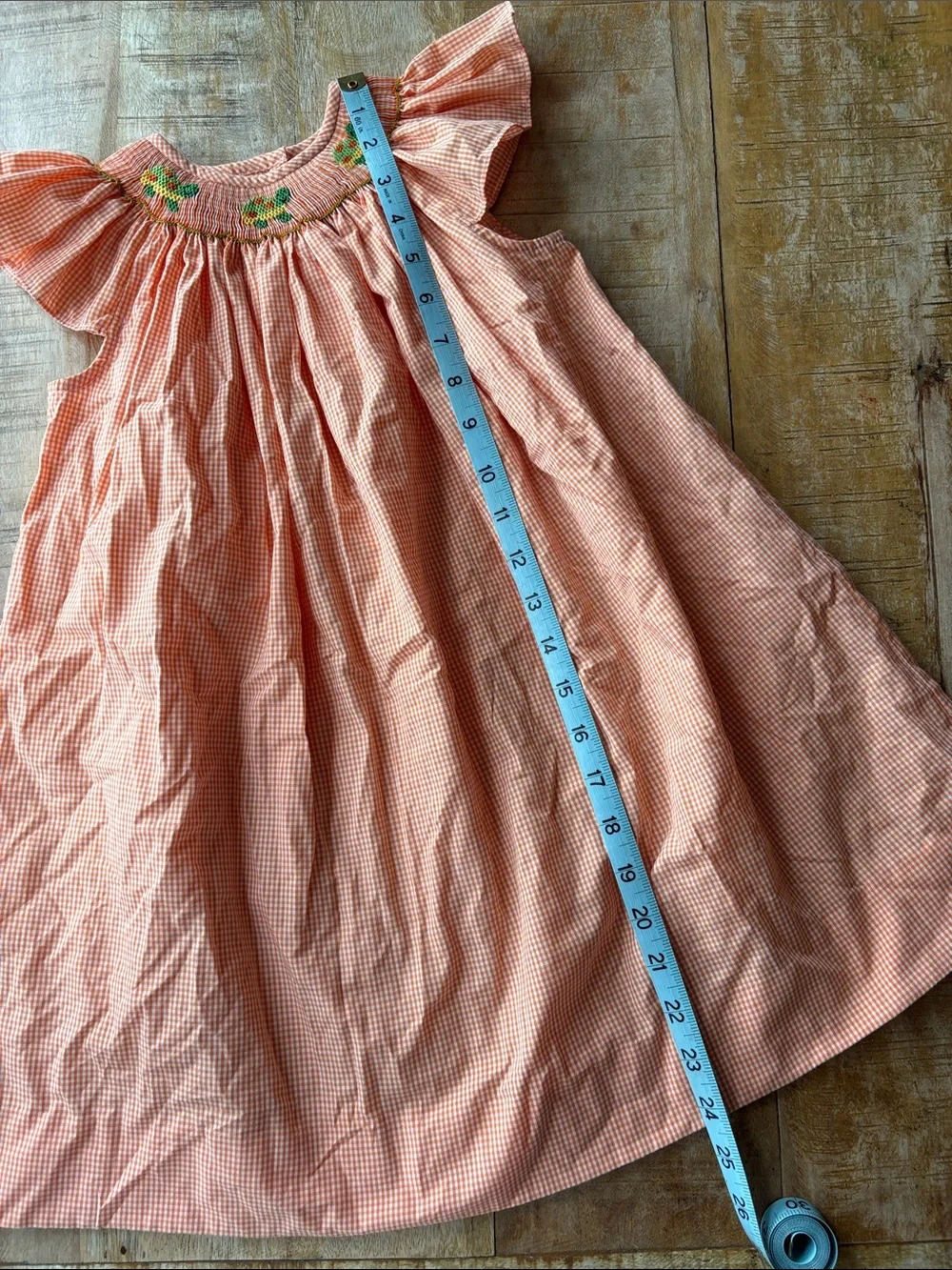 Be Mine Gingham Smocked Dress 4t